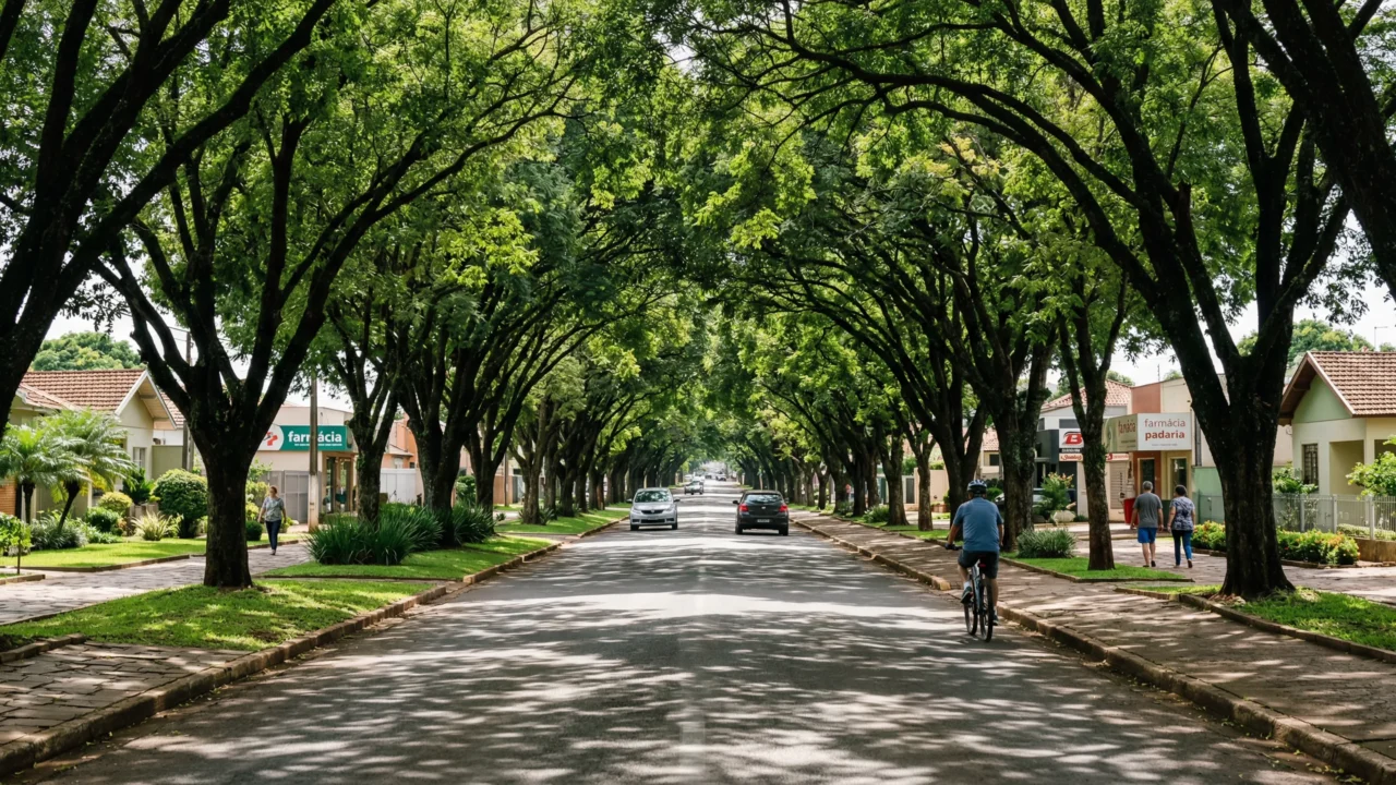 96,6% de ruas arborizadas e 7ª no ranking do IBGE: a cidade que redefiniu qualidade de vida no interior do Brasil