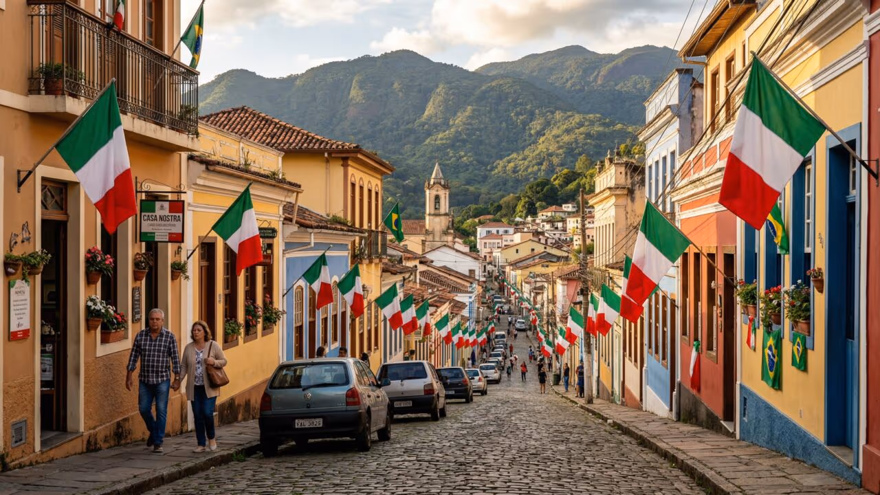 A primeira cidade italiana do Brasil nasceu de uma lei e tem 90% de seus moradores ligados às raízes da Itália