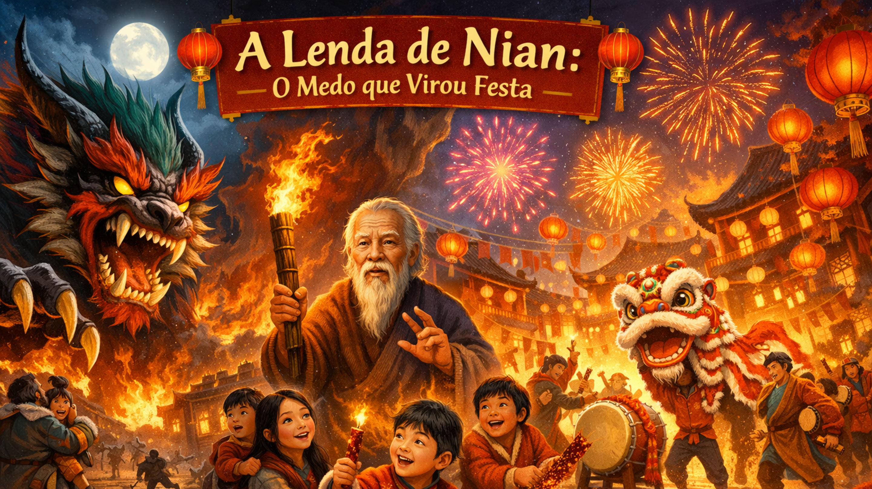 A Lenda de Nian: O medo que virou festa