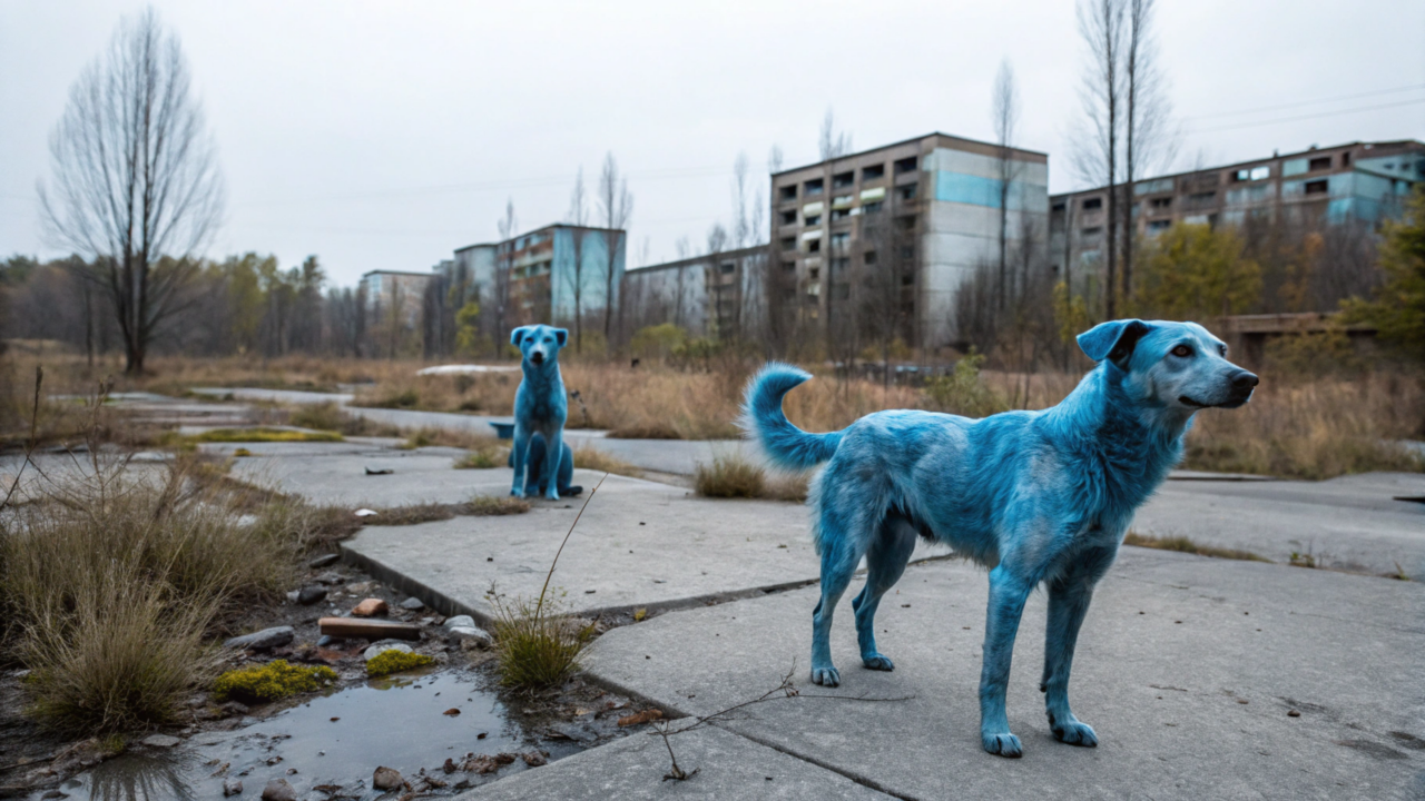 Os cachorros azuis de Chernobyl que sobreviveram anos na radiação