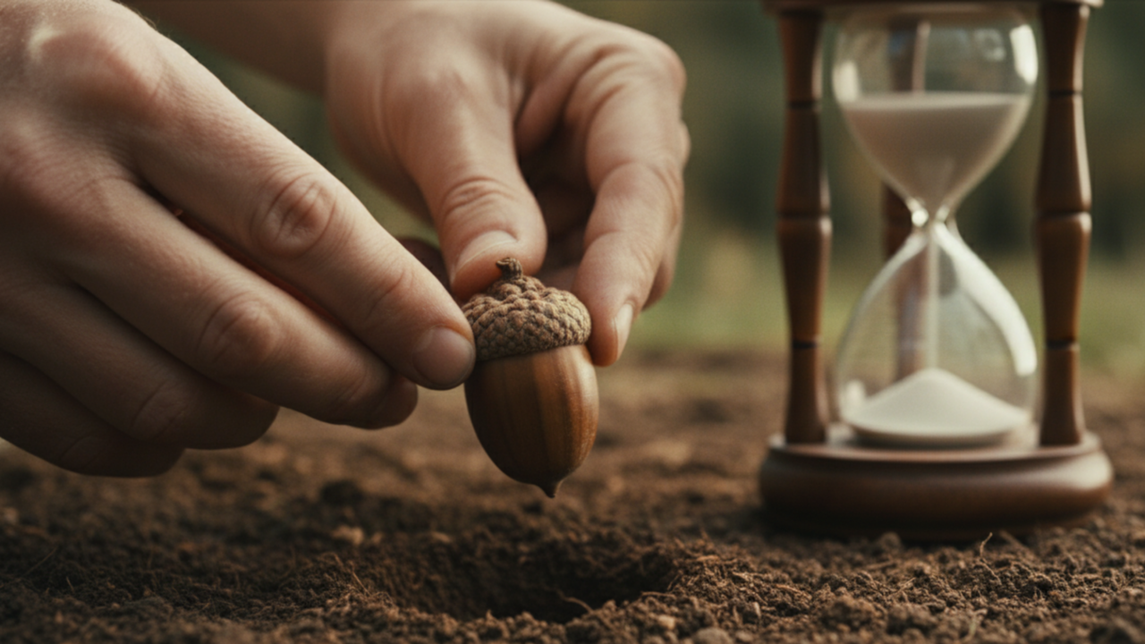Provérbio chinês: "O melhor momento para plantar uma árvore foi há 20 anos. O segundo melhor momento é agora."
