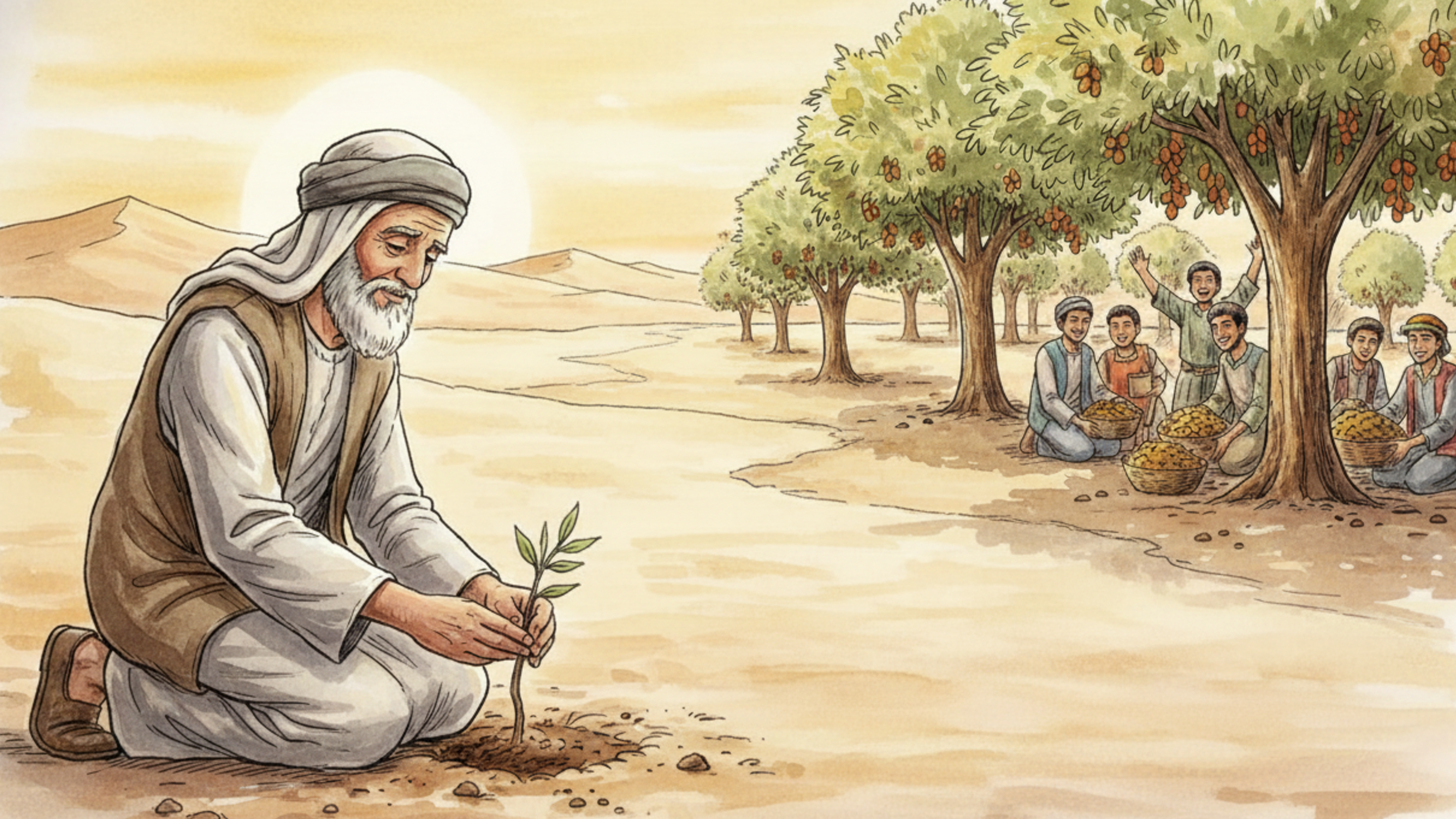 Provérbio árabe: “Quem planta tâmaras, não colhe tâmaras”