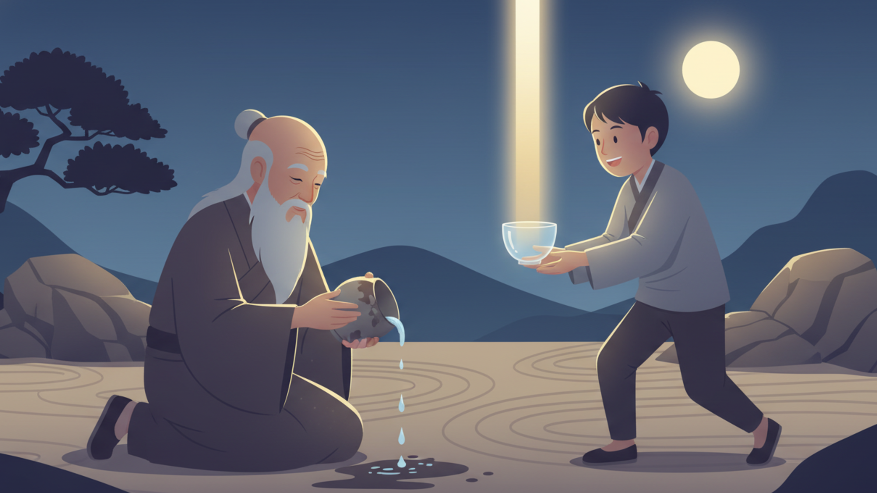 Provérbio chinês: “Para que o conhecimento entre, primeiro é preciso esvaziar o copo.”