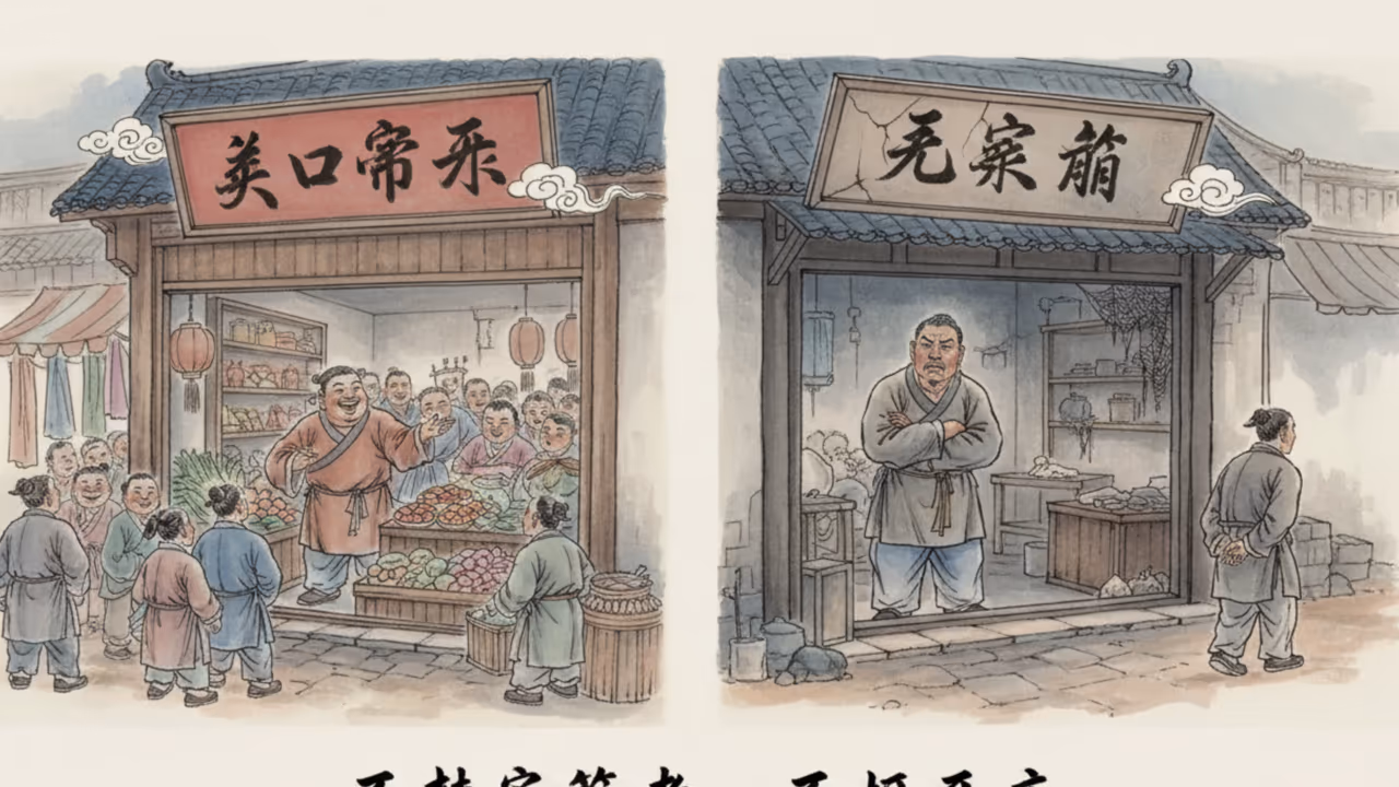 Provérbio chinês: “O homem que não sabe sorrir não deveria abrir uma loja”