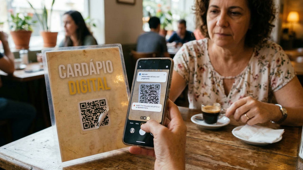 Golpistas utilizam falsos QR codes em estabelecimentos