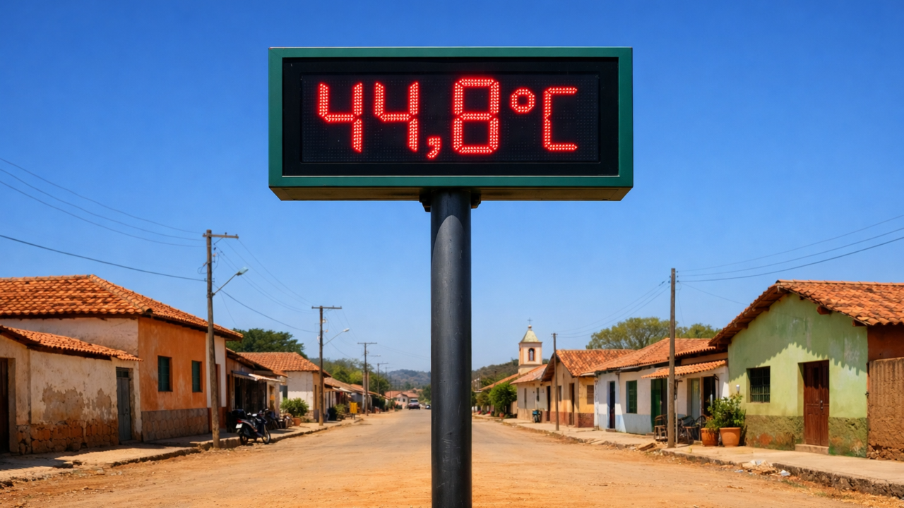 A cidade brasileira que registrou a temperatura mais alta no Brasil e entrou para a lista das maiores do mundo