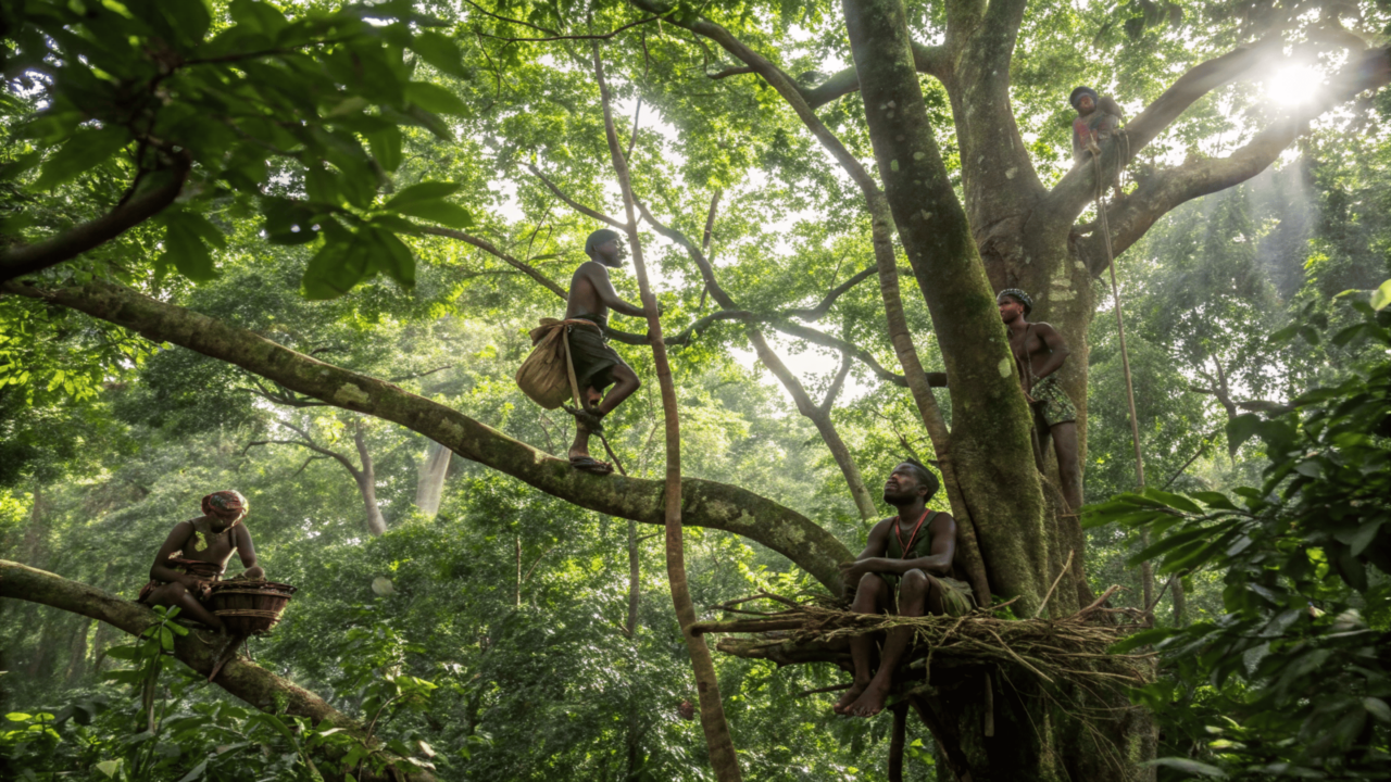 A tribo que vive em cima das árvores e desafia todos os padrões