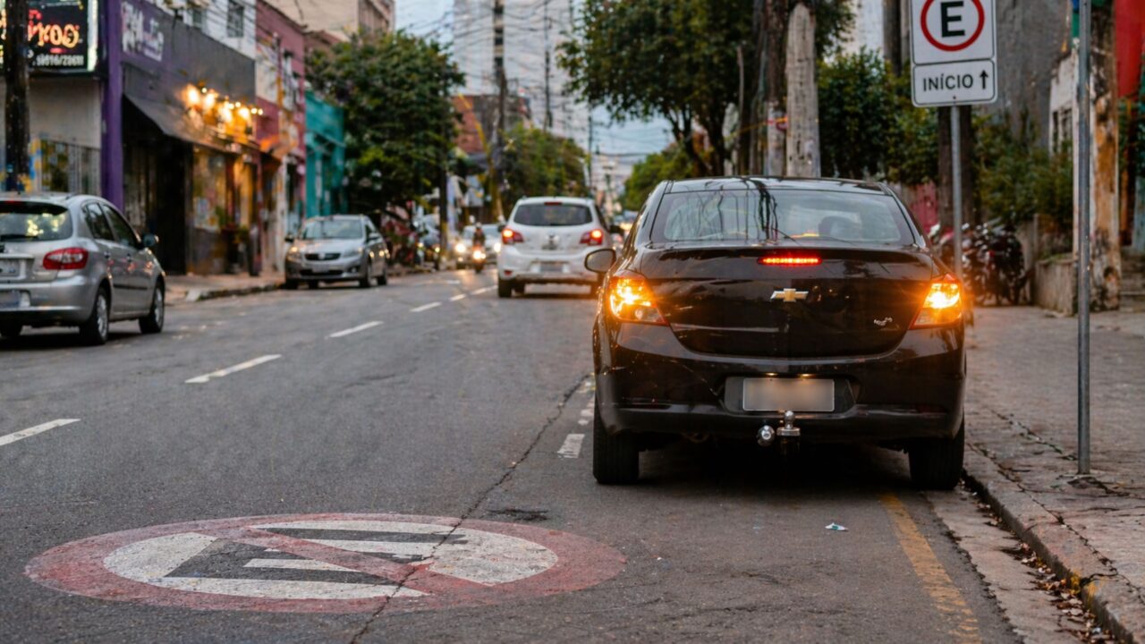 Motoristas que ligam o pisca alerta na garagem para descer do carro podem estar cometendo uma infração