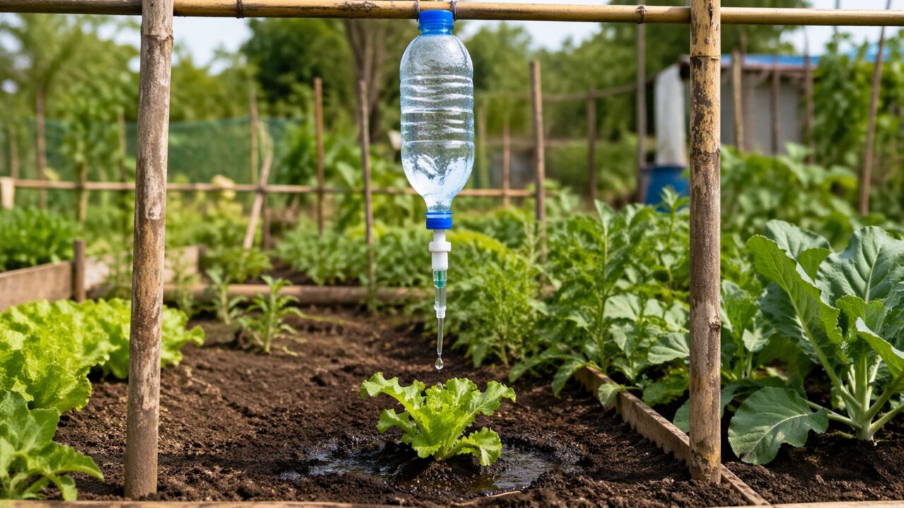 O sistema de irrigação de dois reais que salva sua horta nos dias de calor extremo
