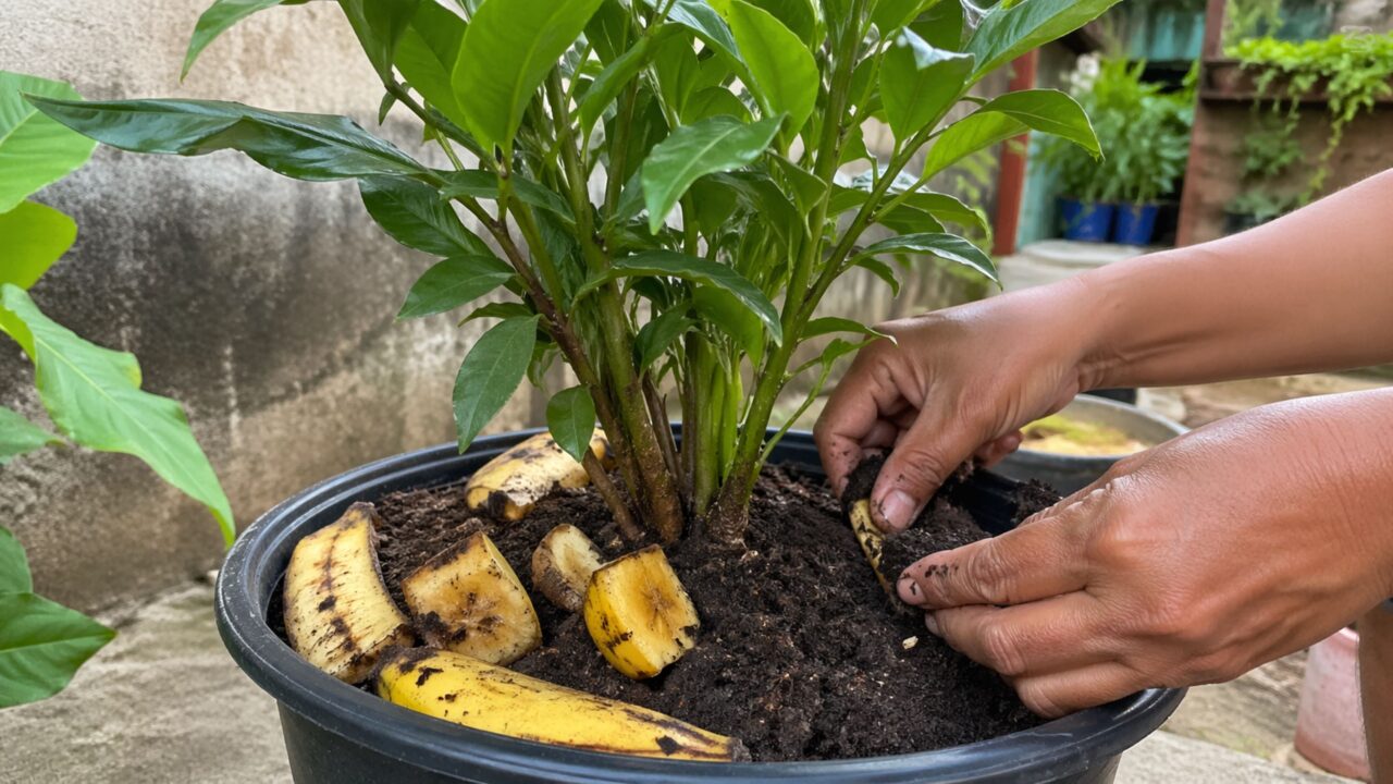 Como usar cascas de banana para adubar suas plantas e melhorar a qualidade do solo de forma natural