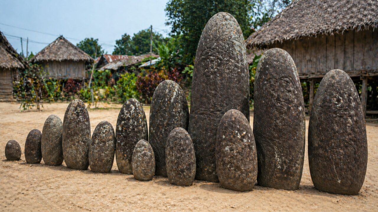 O país onde a riqueza de uma família é medida por pedras gigantes no quintal e não por dinheiro