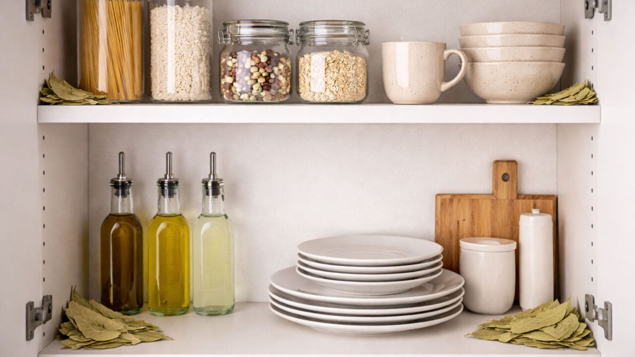 A única folha barata que você tem na cozinha e cria um escudo invisível contra baratas nos armários