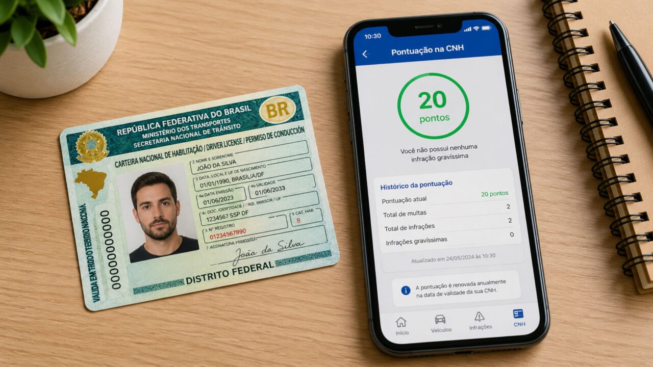 O novo limite de pontos da CNH pode levar à suspensão imediata sem notificação física