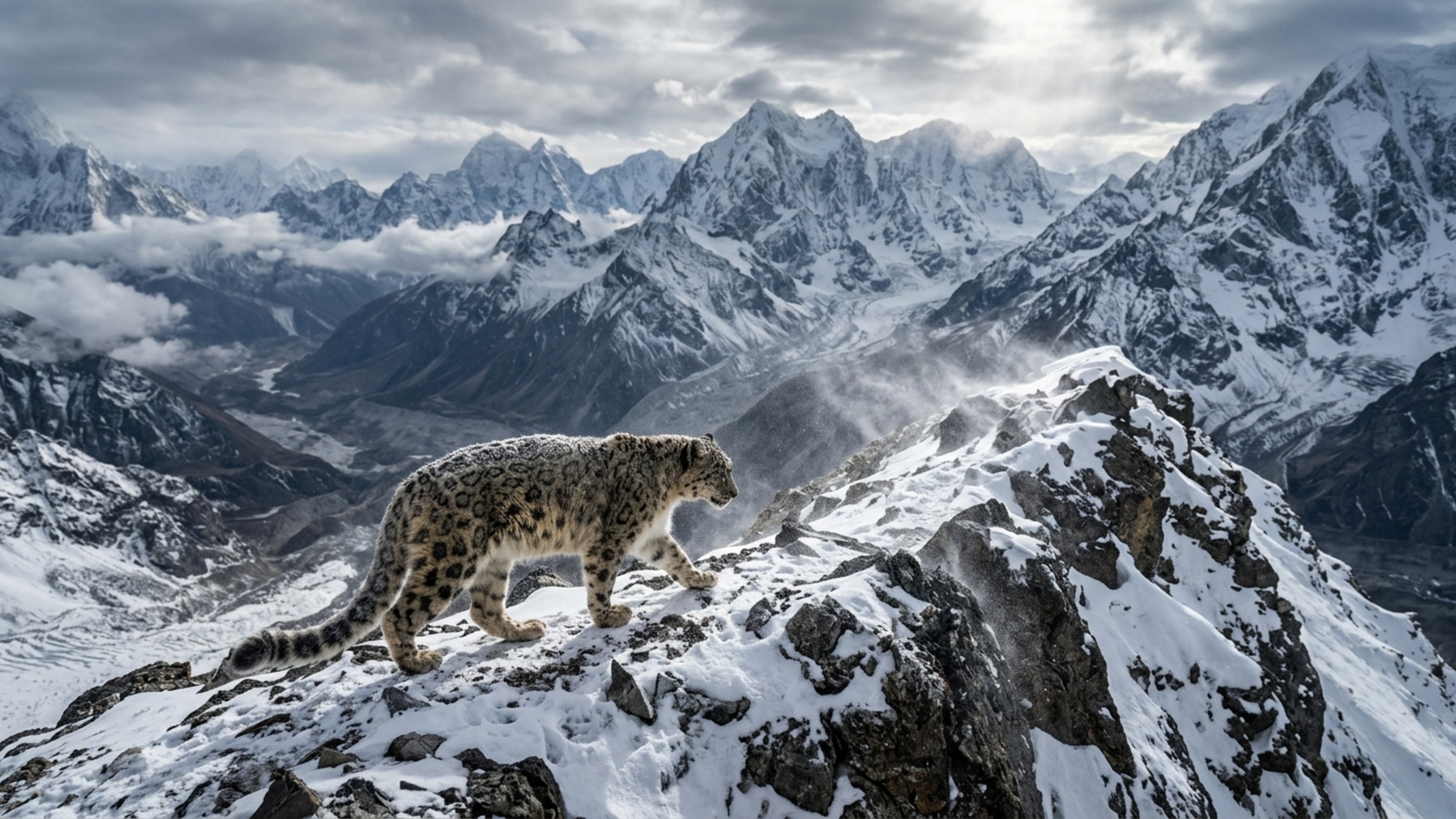 Câmera escondida flagra felinos quase invisivéis dominando o ambiente gelado