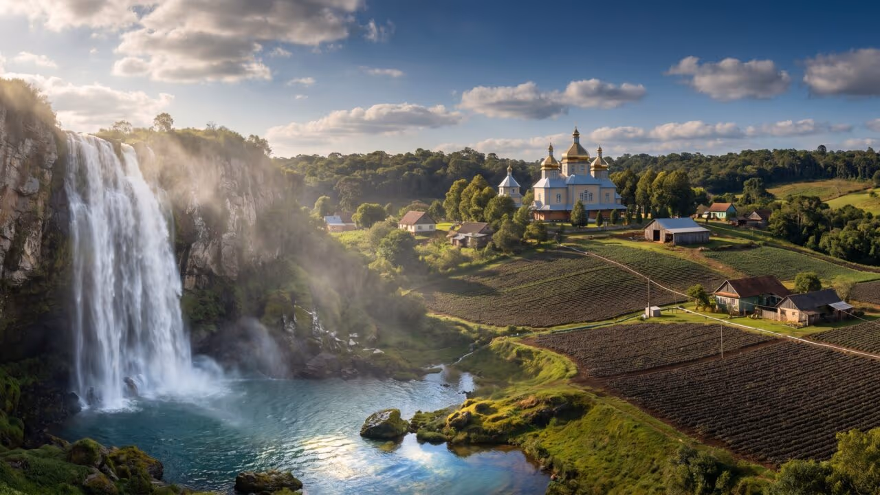 A cidade paranaense com 100 cachoeiras gigantes que produz 12% do feijão-preto do Brasil e onde 80% da população é descendente de ucranianos