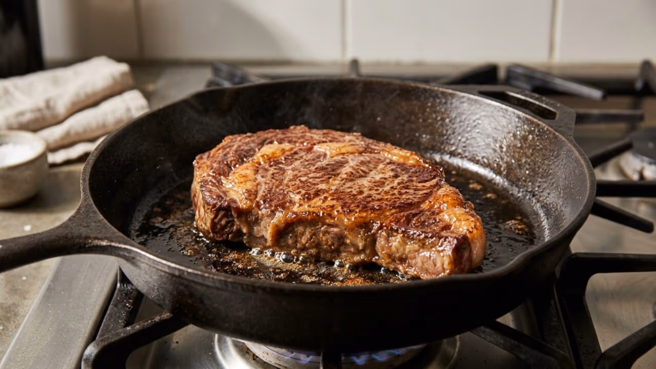 Não é óleo, nem manteiga: o truque para fritar carne sem grudar e sem fumaça na cozinha