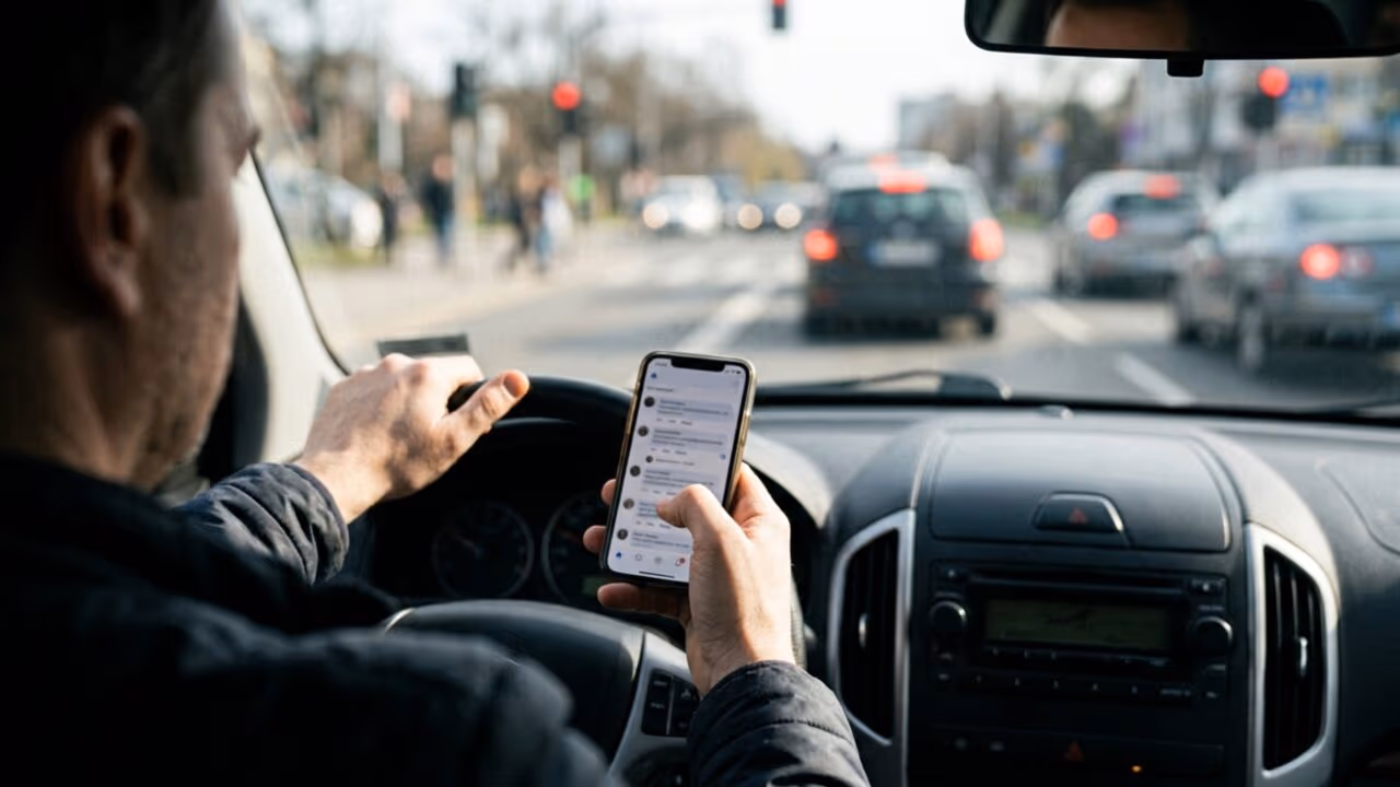 Motoristas que têm o costume de olhar o celular dirigindo precisam ficar atentos ao CTB