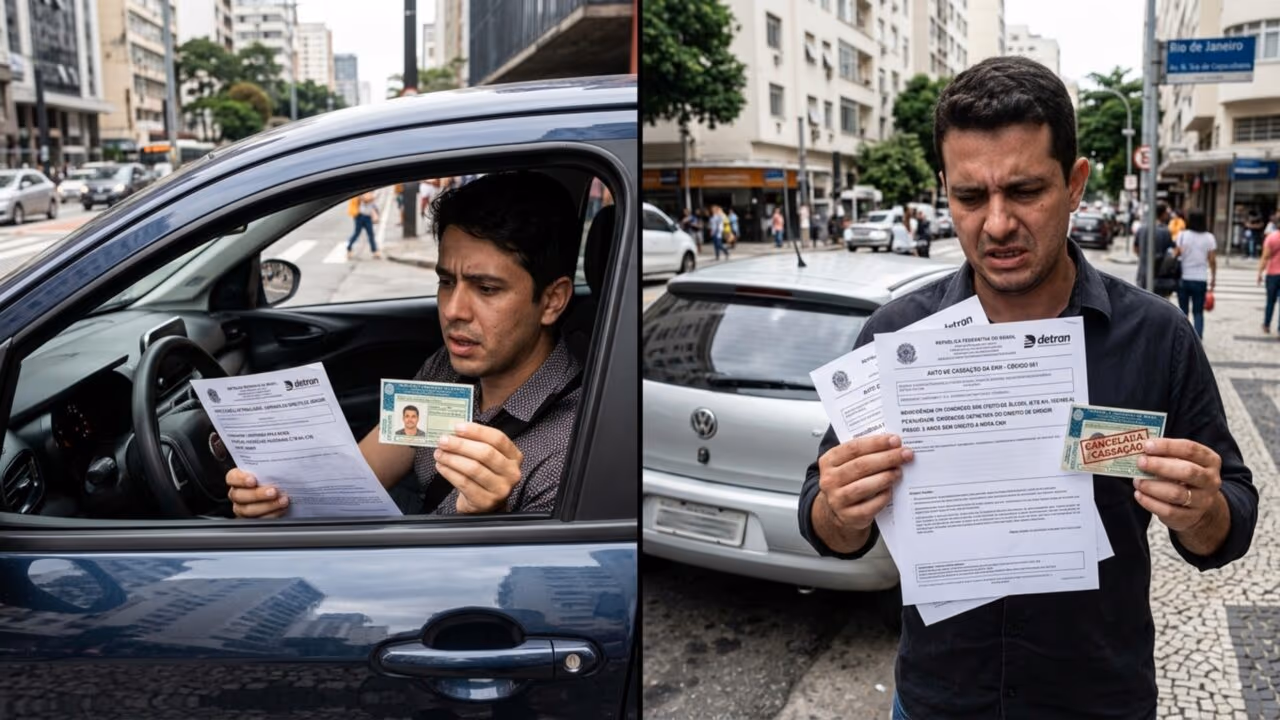 Motoristas que não sabem a diferença entre cassação e suspensão da CNH precisam ver isso