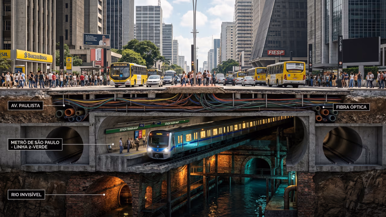 O que tem debaixo da cidade de São Paulo?