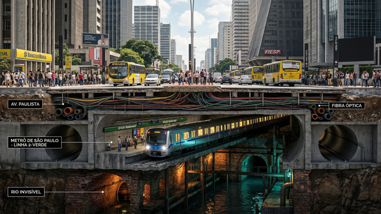 O que tem debaixo da cidade de São Paulo?