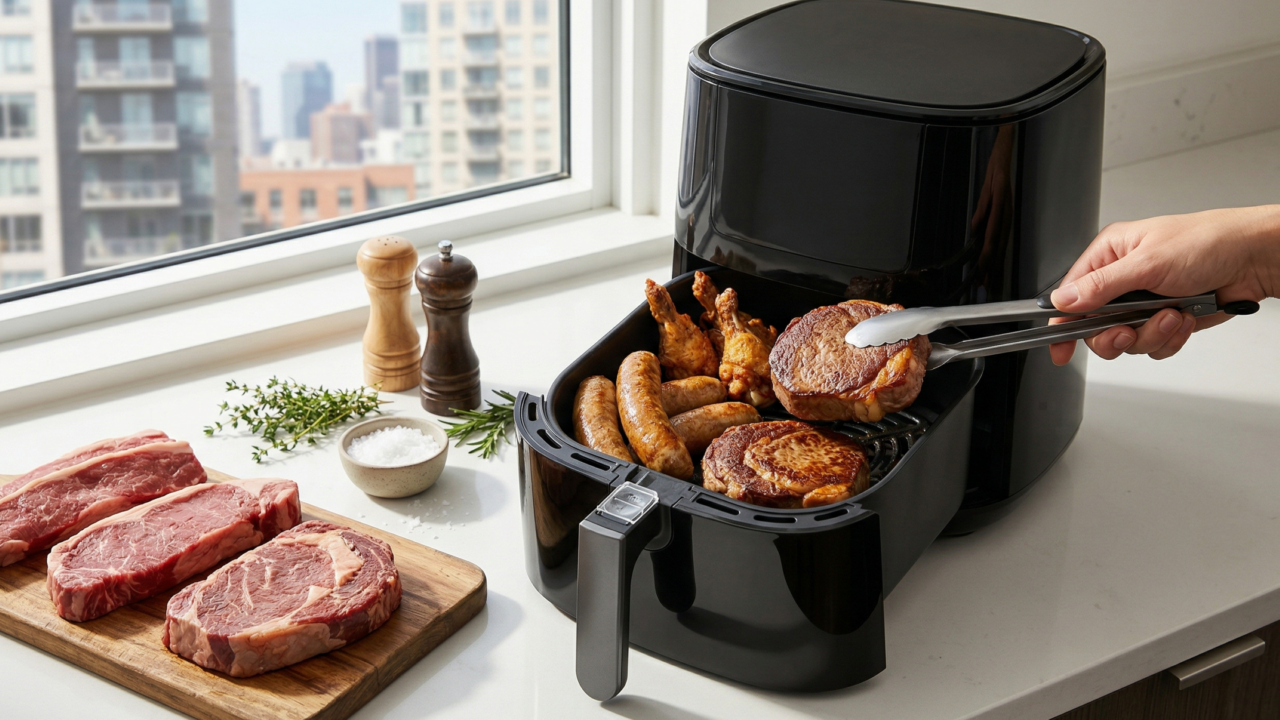 Dá para fazer churrasco na air fryer? A tendência que está chamando atenção em 2026
