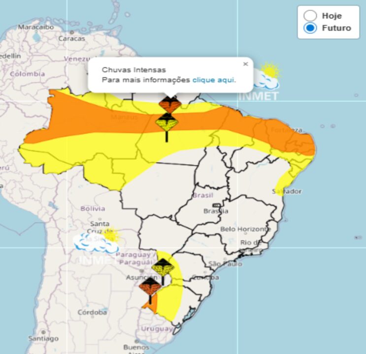 Alerta Inmet atenção os riscos de fortes chuvas no dia 14, veja as regiões