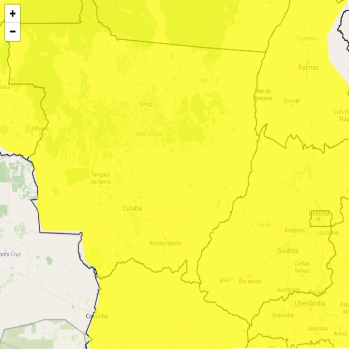 Alerta Inmet para fortes chuvas em grande parte do Brasil na 4°feira, 08