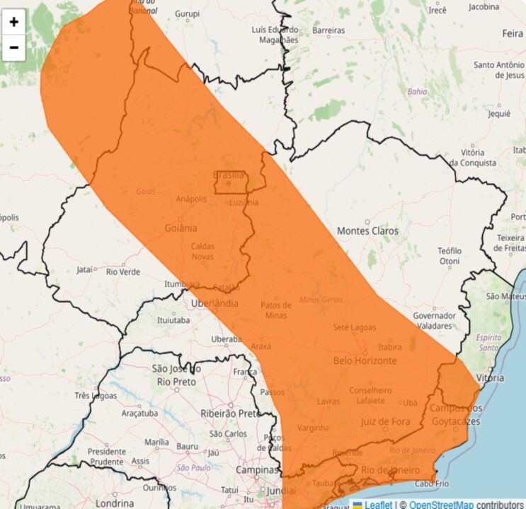 Alerta Inmet para fortes chuvas nesta 5°feira, 09, veja as regiões