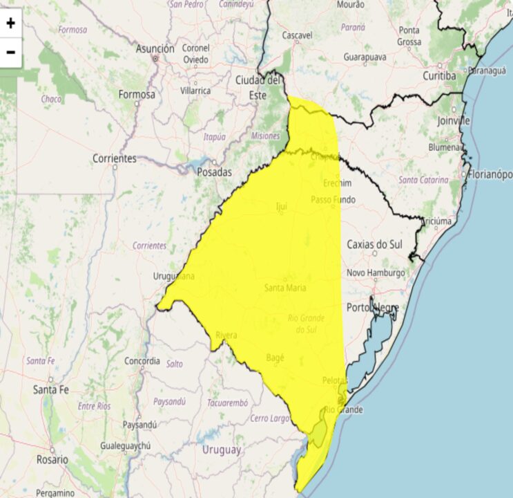 Alerta Inmet para risco de forte tempestade entre os dias 11 e 12, veja as regiões