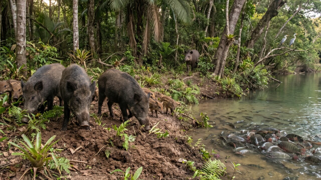 Espécies invasoras estão mudando a fauna nativa em silêncio e o impacto já vai muito além do javali