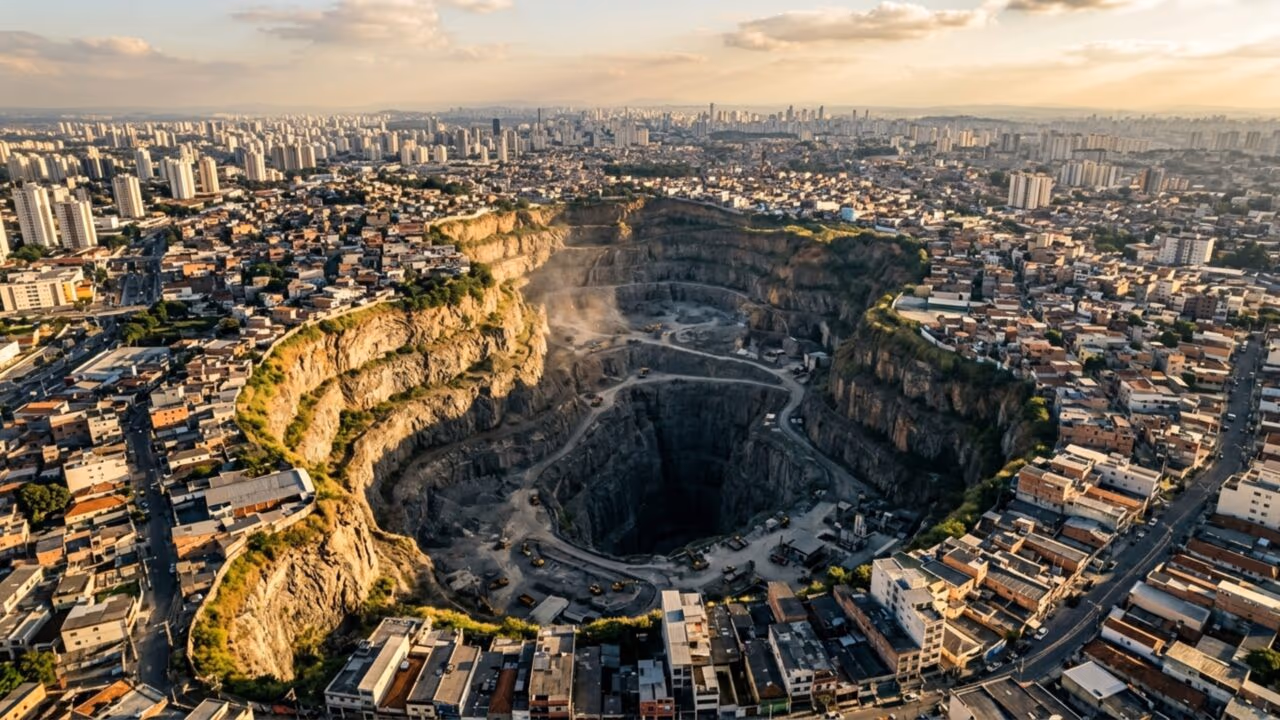 Essa cidade brasileira possui uma cratera com mais de 150 metros de profundidade, da altura de um prédio de 45 andares e moldou o crescimento da cidade; conheça Pedreira Lageado