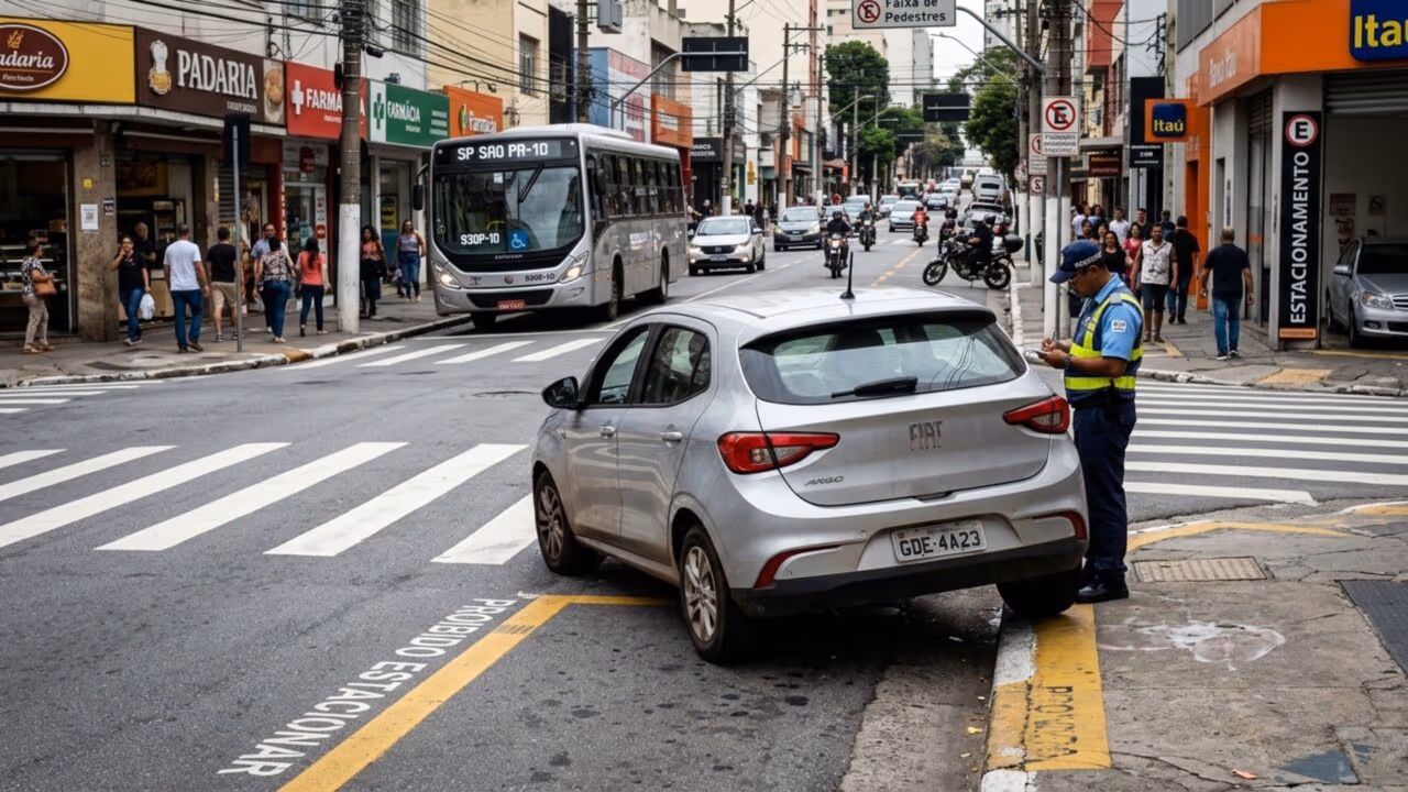 Cinco erros comuns de motoristas que causam multas ao estacionar e como evitá-los em 2026