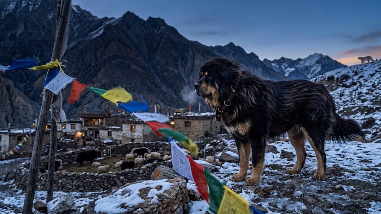 O cão de quase 80 kg usado nas montanhas para afastar leopardos e proteger vilarejos isolados