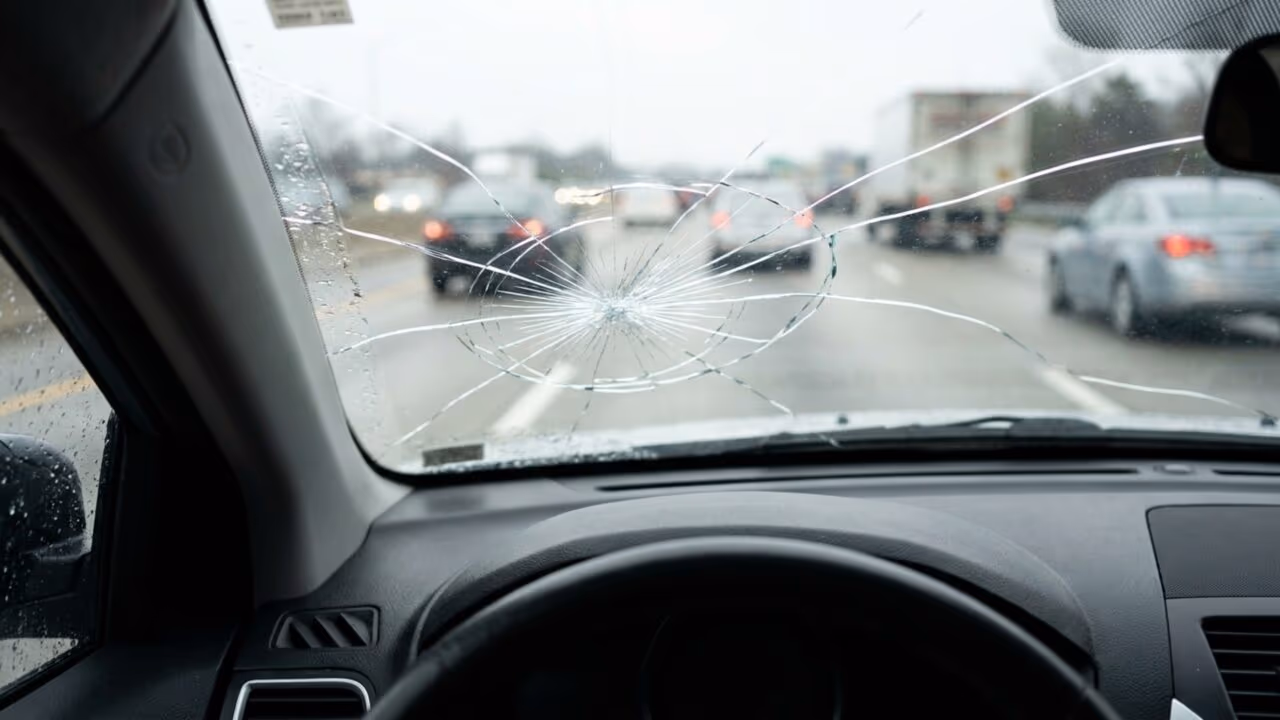 Motoristas que andam com o para-brisa trincado precisam saber quando podem levar multa
