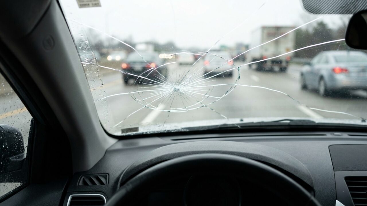 Motoristas que andam com o para-brisa trincado precisam saber quando podem levar multa