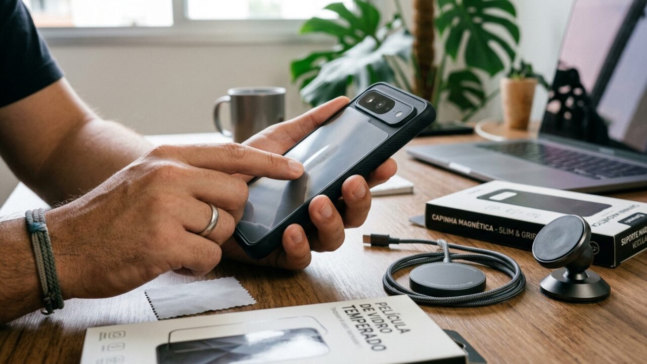 Capinhas, películas e acessórios deixaram de ser detalhe e passaram a influenciar a experiência com o aparelho