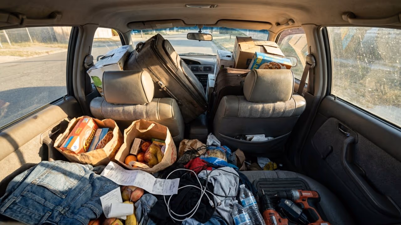 O que diz a lei sobre o transporte de objetos mal acomodados dentro do veículo?