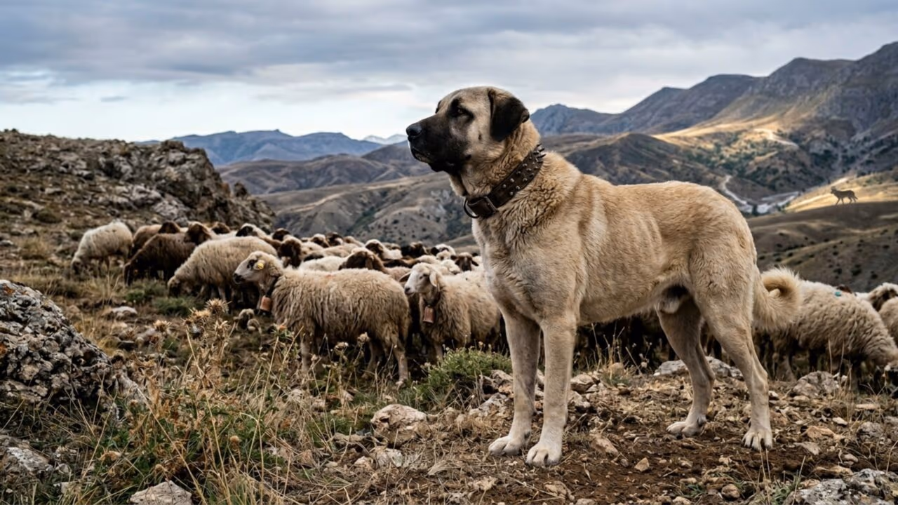 Kangal, o cão gigante criado para proteger rebanhos que encara até lobos sem recuar