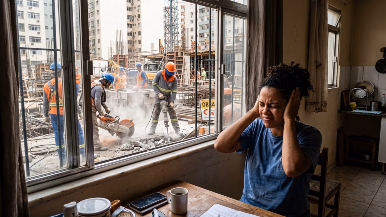 O que diz a lei sobre o barulho excessivo de obras mesmo durante o dia?