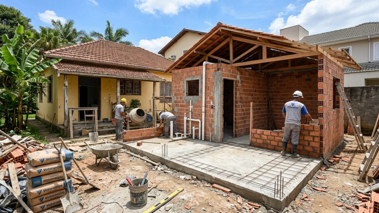 Quanto custa construir dois quartos e um banheiro no fundo do terreno?