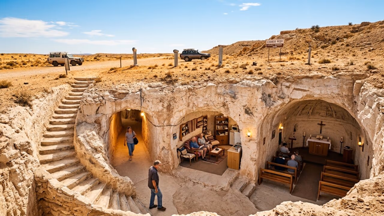 A cidade subterrânea no deserto que foi construída debaixo da terra para fugir do calor extremo e ainda funciona até hoje