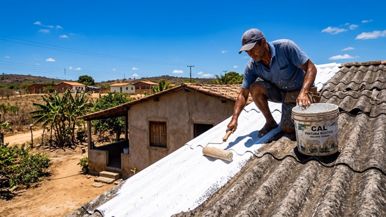 O isolante térmico rústico usado na roça que derruba a temperatura do telhado sem gastar energia elétrica