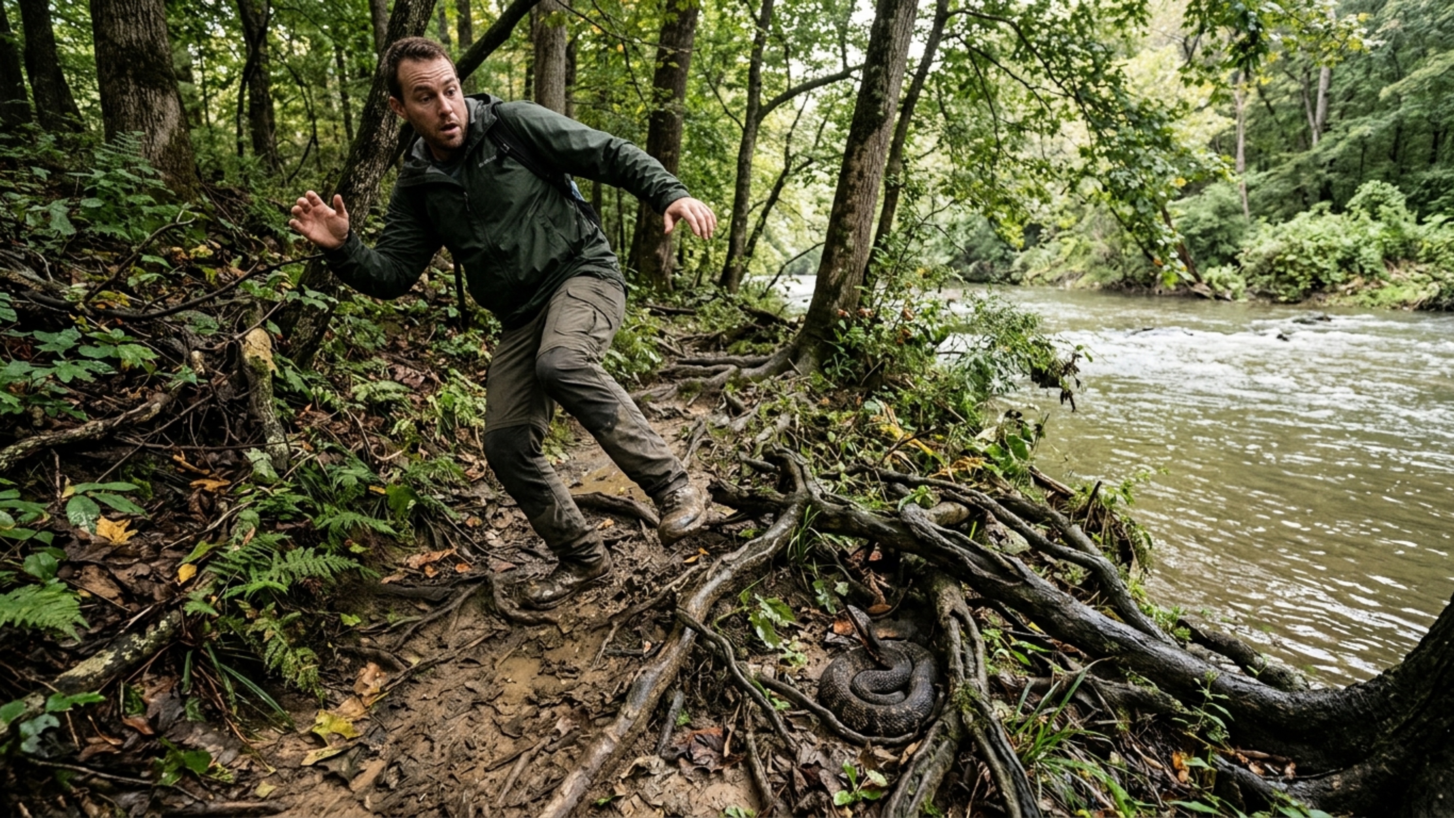 Homem é mordido por cobra na virilha e chama atenção para um perigo ignorado nos rios
