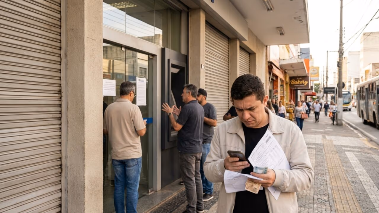 Atendimento bancário é suspenso sexta-feira, dia 24