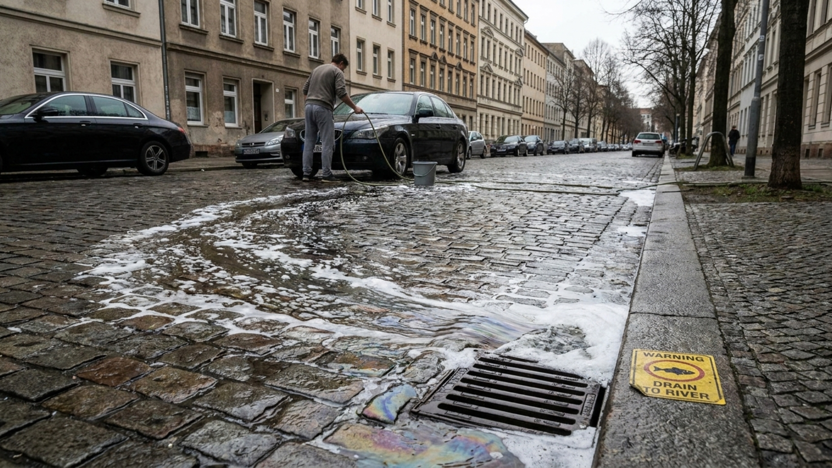 O que diz a lei sobre lavar o carro à porta de casa?