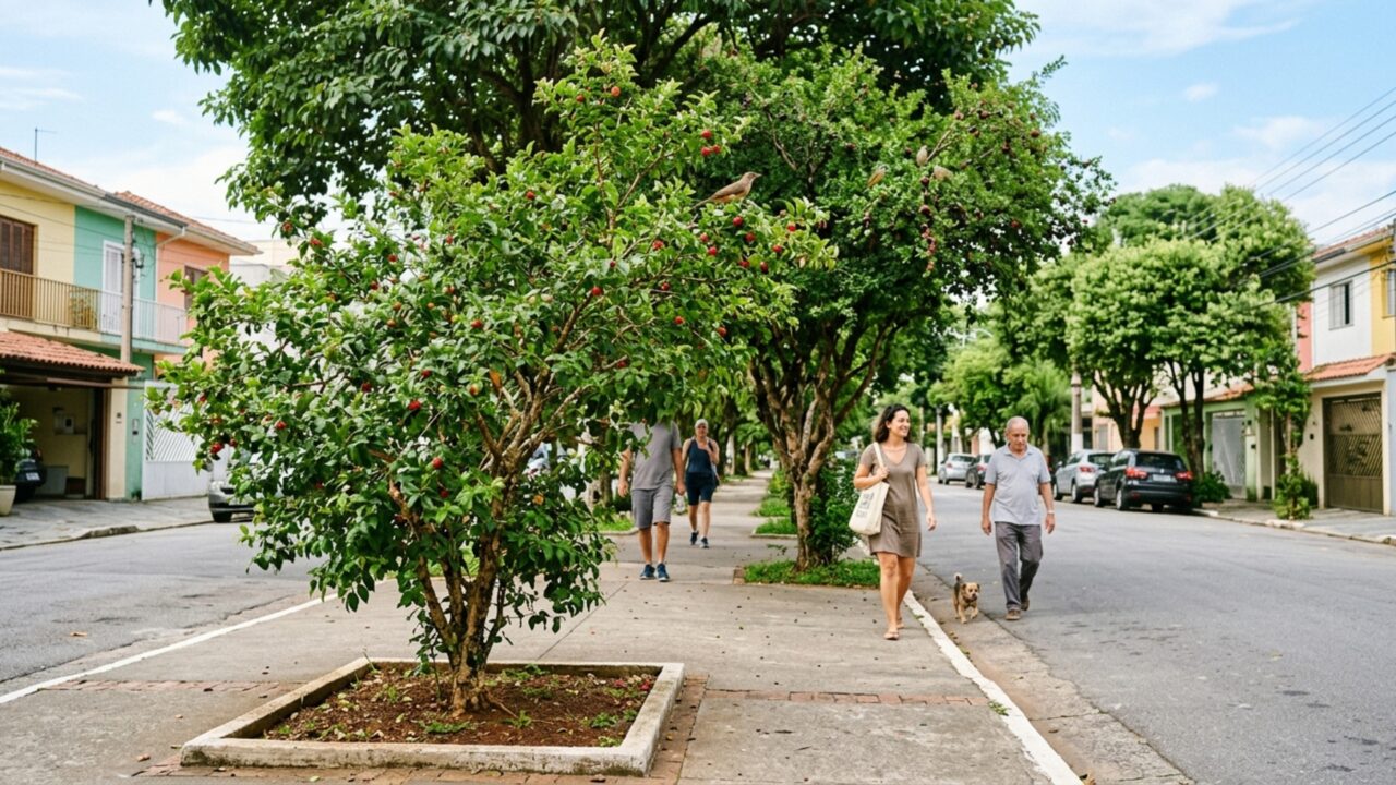 Top 6 frutíferas para calçada que são fáceis de cuidar e ideais para áreas externas