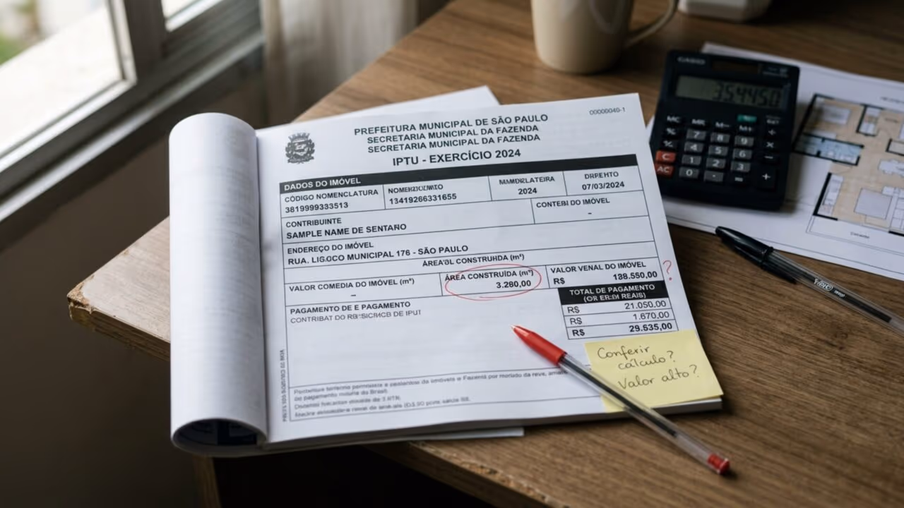 O erro no carnê do IPTU que pode fazer você pagar imposto a mais e que muita gente deixa passar