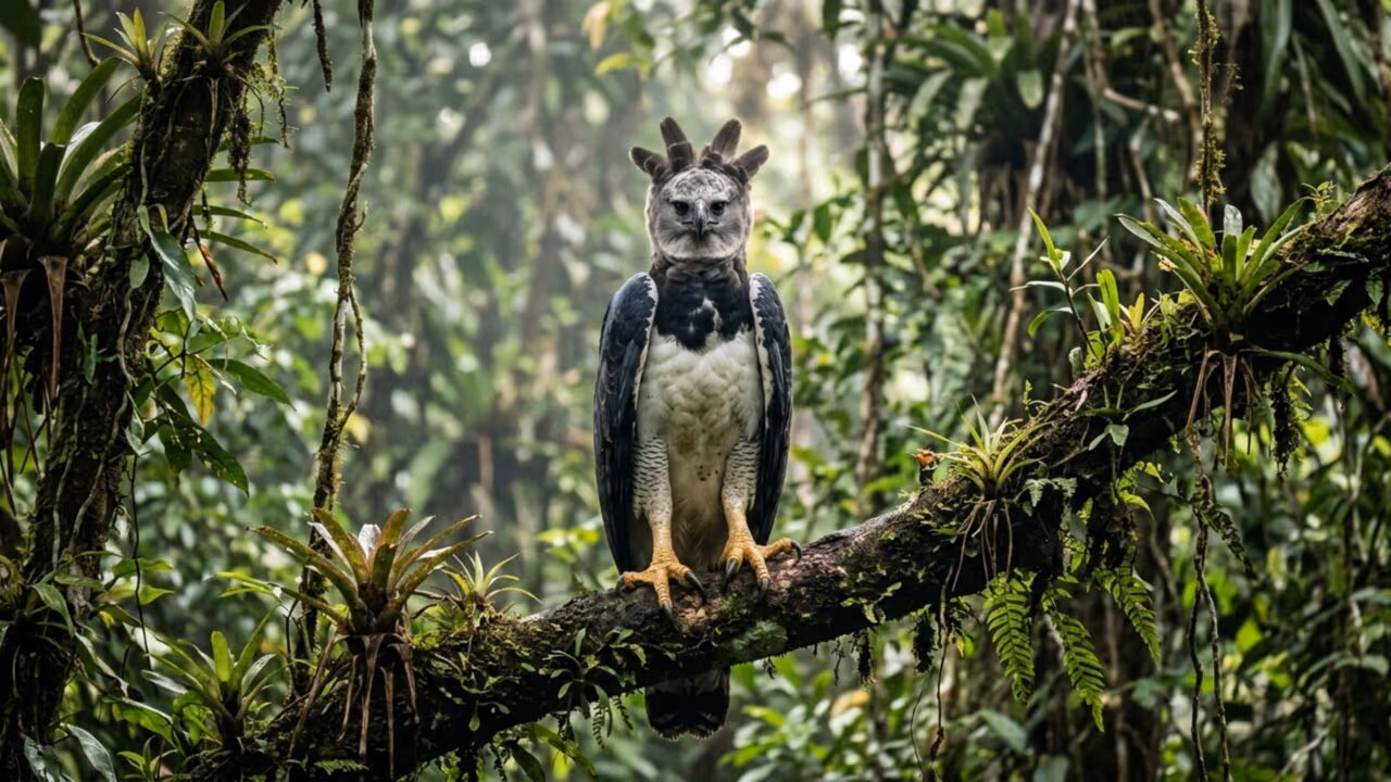 A águia gigante brasileira que pode carregar presas pesadas e domina as copas da floresta
