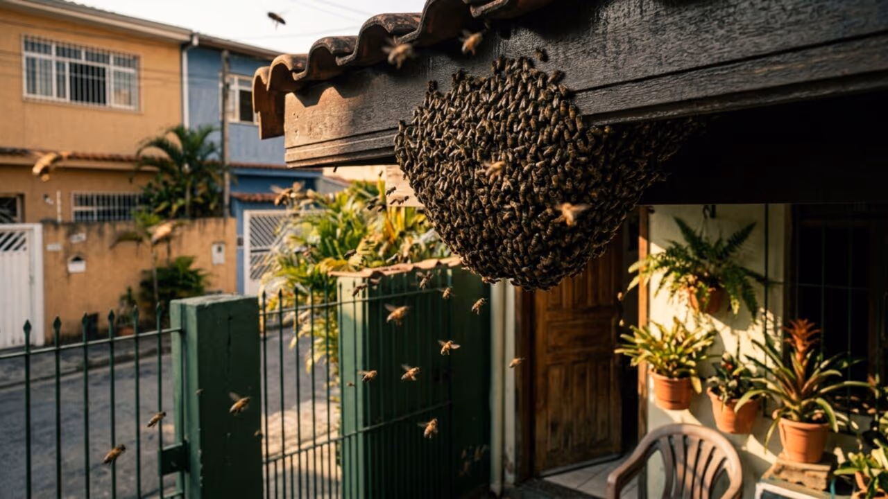Como espantar enxame de abelha de maneira fácil sem colocar ninguém em risco