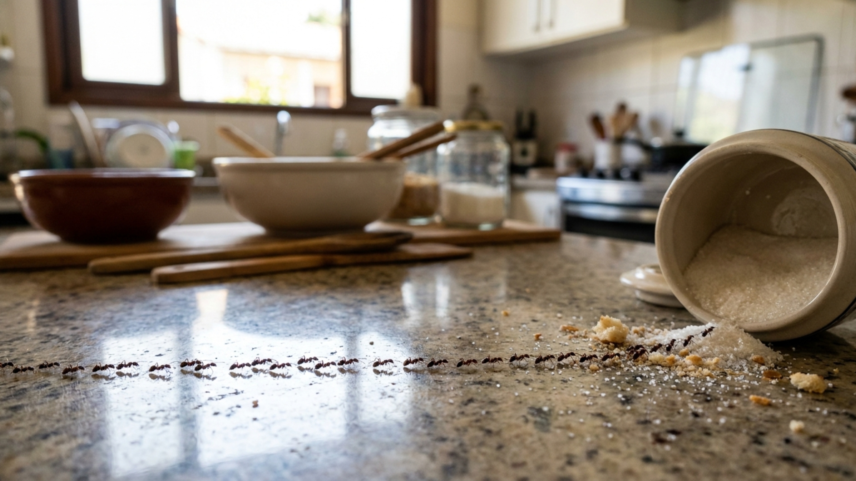 Como eliminar formigas na cozinha usando uma solução caseira e natural que funciona rapidamente